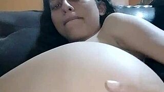 Caught masturbating solo with petite body.