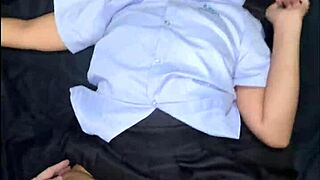 School Uniform Girl Banged by White Stranger with Facial Cumshot