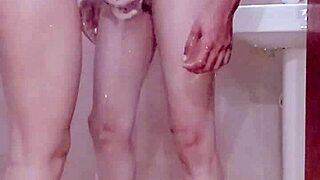 Desi housewife enjoys bathing sex in bathroom