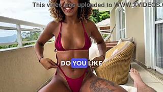 Pov of brunette Latina swallowing full cum in mouth, umm, first lesson at college was wild!