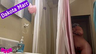 Fat Chubby Dakota Marr Showers and Lotions Hairy Bush in Nebraska Swinger Scene!