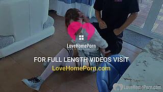 College babe tied up and teased in bathtub