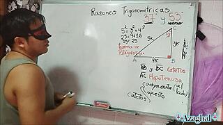 Asian Student And Teacher In Bedroom Triangle