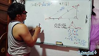 Nerdy Asian student with brown eyes gets wild with teacher in bedroom.