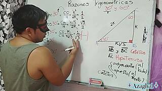 Nerdy Asian student exclaims, '15 sexual math at 30 degrees trigonometry!'