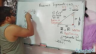 Asian Student And Teacher In Bedroom Triangle