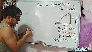 Asian Student And Teacher In Bedroom Triangle