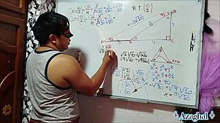 Nerdy Asian student with brown eyes gets wild with teacher in bedroom.