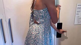 Gorgeous & Tall Fashion Model Just Loves Handling a Big Surprise