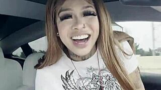 hey, can you believe this cambodian teen almost crashes while riding a huge dick outdoors?