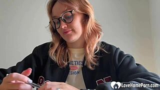 Redhead cutie bound tight with rope, looking so helpless