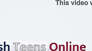 British 18-year-old student squirts hard with wand mess