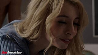 freshman college girl step sister sucks it up in the classroom