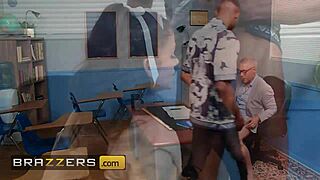 Professor Mick Blue And Student Hollywood Cash GIVE Ryan Reid A HARDCORE DP LESSON