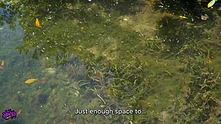 Risikabel utendørssex på hemmelig øy-båt leder til creampie POV