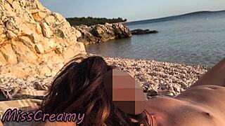 nude teacher pussy flash on beach student touches tits misscreamy