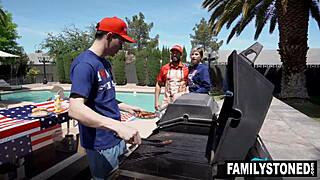 penelope kay gets face show from stepdad and stepbro