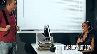 Asian teacher ask her student to impregnate her