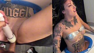 What do you think about this tatted college babe millie millz and teddy tarantino at the female glory hole?