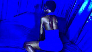 tag team double dick in all holes pussy and mouth filled with big black long socks