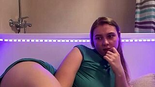 sexy student masturbates in bathroom