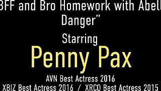 hot college babes penny pax and abella danger get caught sucking those tits