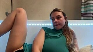 sexy student masturbates in bathroom