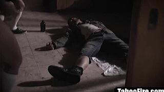 Slutty Teen Threesome Fucked Hard By Homeless Guy