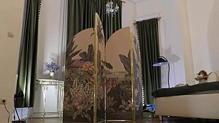 Sexy lingerie and mini skirts try on haul day with a really beautiful and cute hot brunette babe backstage