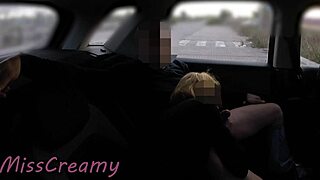 Dogging my slutty wife and her student in a public parking lot
