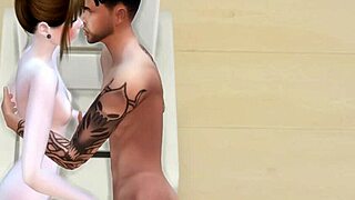 College couple handjob - sims 4 game fun