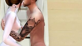 College couple handjob - sims 4 game fun