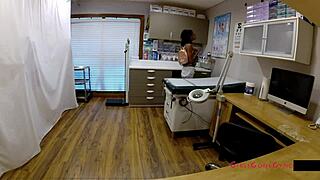 Ebony Student Nikki Stars Gyno Exam Spied By Doctor