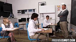 Petite Teen 18+ Freeused In Front Of Classmates