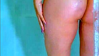 College student shower time reveals wet thong