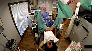 Ebony Student Nikki Stars Gyno Exam Spied By Doctor