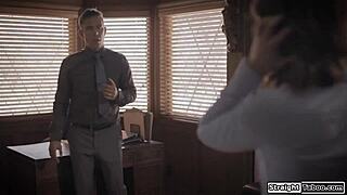 Teacher Anal Fucks Young Student With Big Cock, Gaping Her Ass