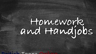 Student Does Homework And Gives Handjobs Vol 1 😏