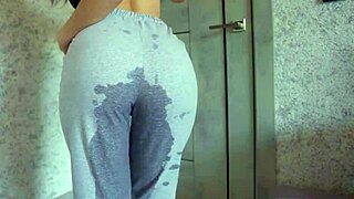 Female Desperation Pee In Sweatpants.