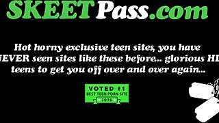 Tiny teen 18+ Kelsey Kage enjoys big cock piledriver fuck. What a horny ride!