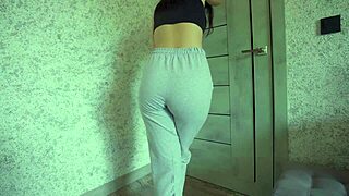 Female Desperation Pee In Sweatpants.