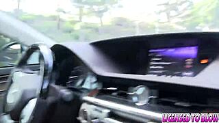 Athena Palomino tempts stepdad with her big ass and tits in the car.