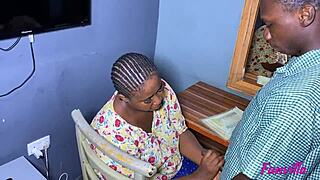 African Student Visits And Fucks His Fat Ass Teacher At Home
