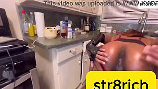 hot ebony takes big black cock in all her holes 💦