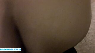 Public street anal sex and creampie