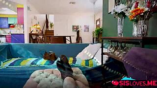 amber and maddie, you naughty stepsiblings, teasing juan loco in front of stepmom