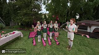 watch these three teen scouts in uniform fucking hard in a camping orgy