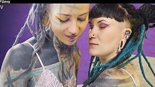 Ffm Tattoo Threesome Anal Group Sex Blowjob Rough Goth Punk