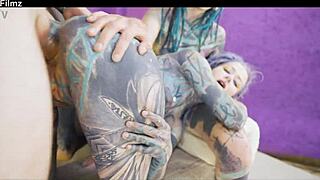 Ffm Tattoo Threesome Anal Group Sex Blowjob Rough Goth Punk