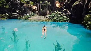 Lara Croft Services Awakened Statue Penis Hardcore Hentai